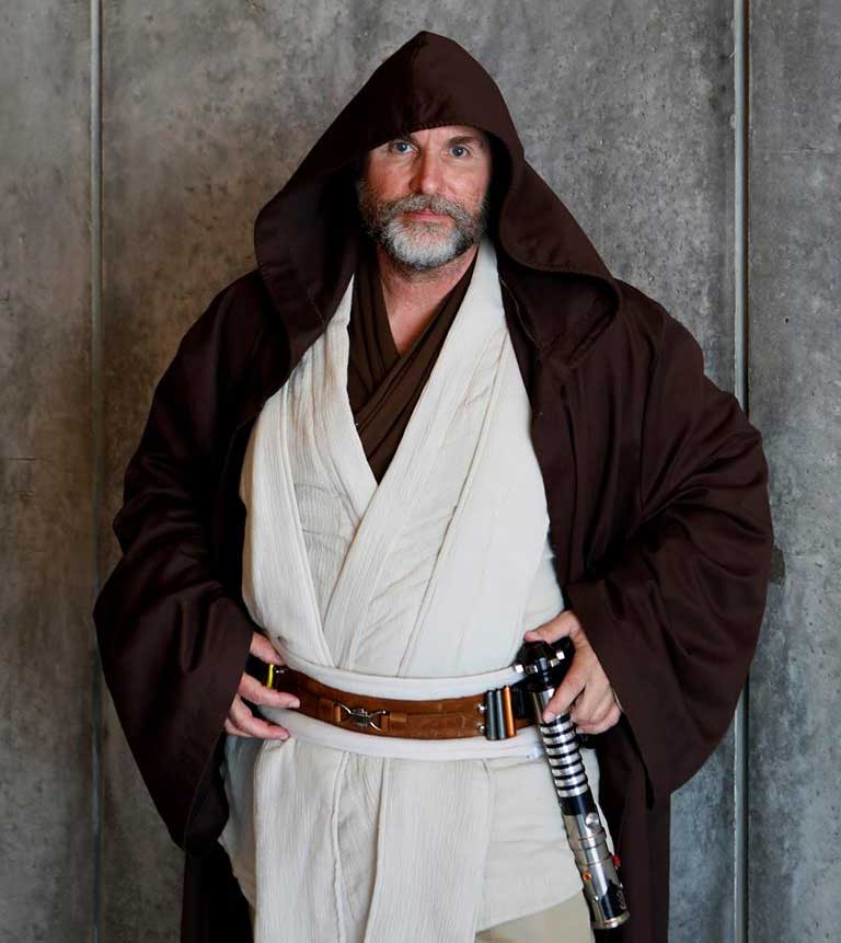 Black OBI WAN Kenobi Belt Jedi Costume Prop Star Wars Rots